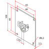 Support 100 x 85mm avec déverrouillage