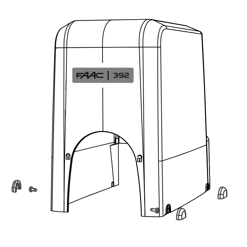 FAAC 63003499 Capot de protection 392