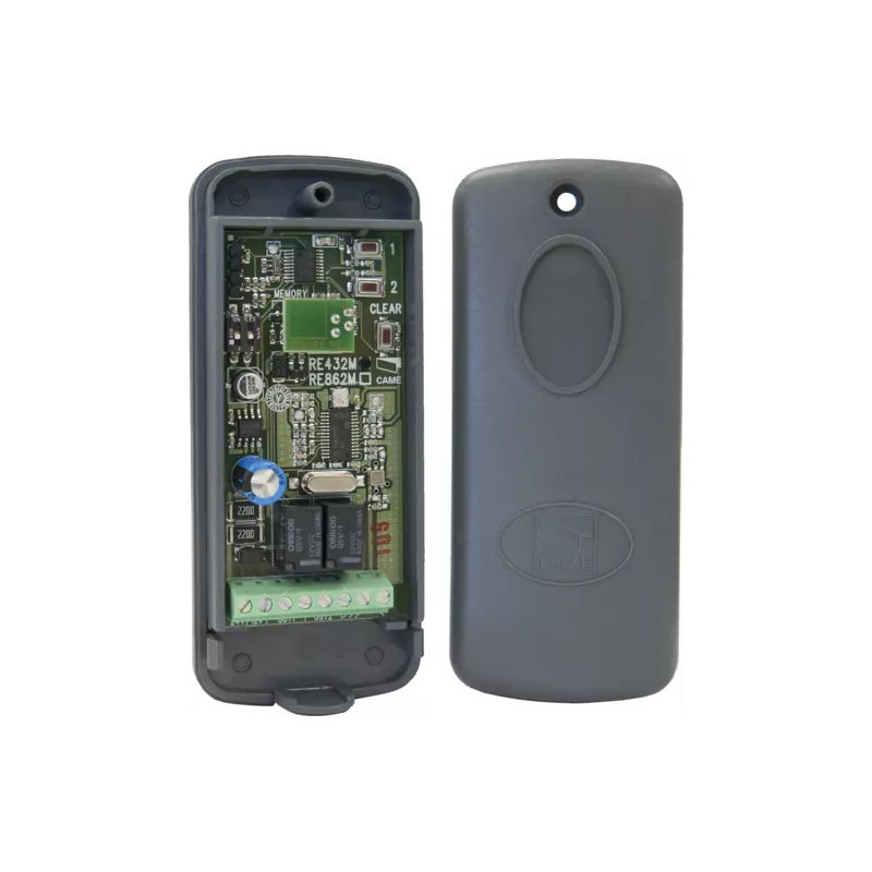 CAME 001RE862M Récepteur bicanal IP54, 12 - 24V en 868,35MHz